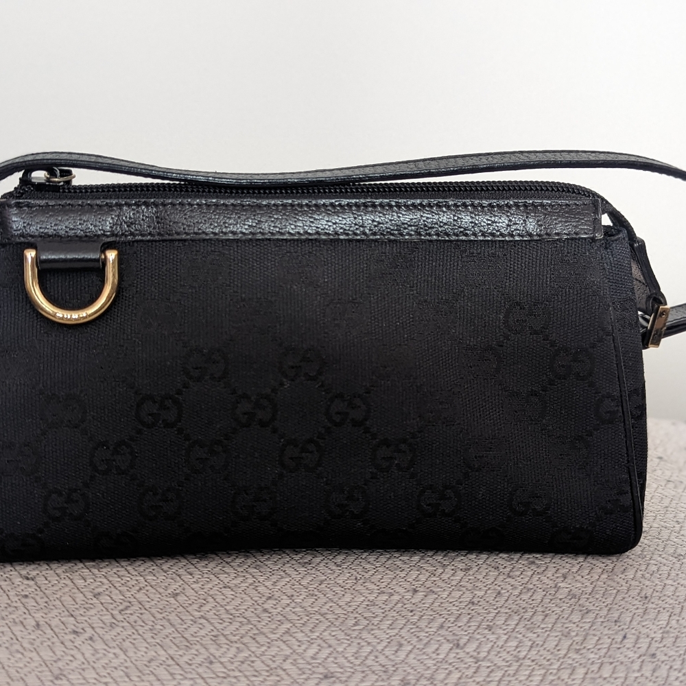pre-loved Gucci GG Canvas Abbey D-Ring Pochette